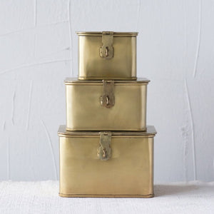 Square Decorative Brass Boxes
