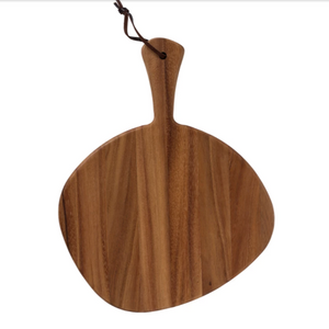 Wood Cutting board with leather tie