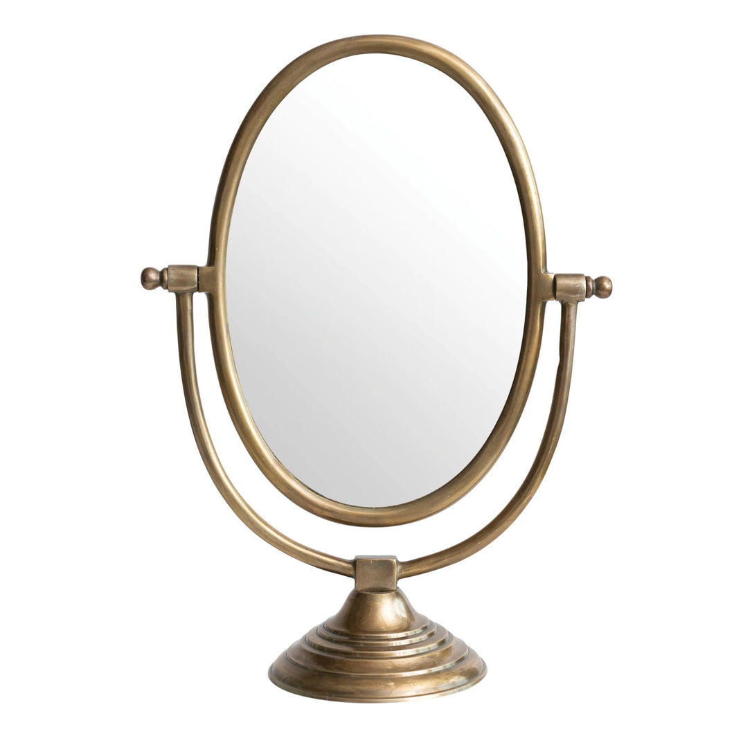 Standing Oval Mirror for Vanity 