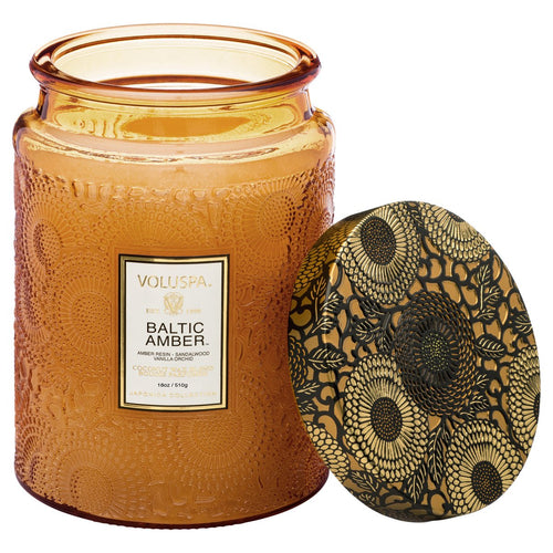 BALTIC AMBER LARGE JAR CANDLE from VOLUSPA - Amber Glass