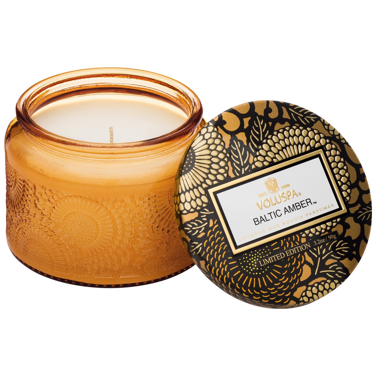 BALTIC AMBER Petite JAR CANDLE by Voluspa- amber Glass small