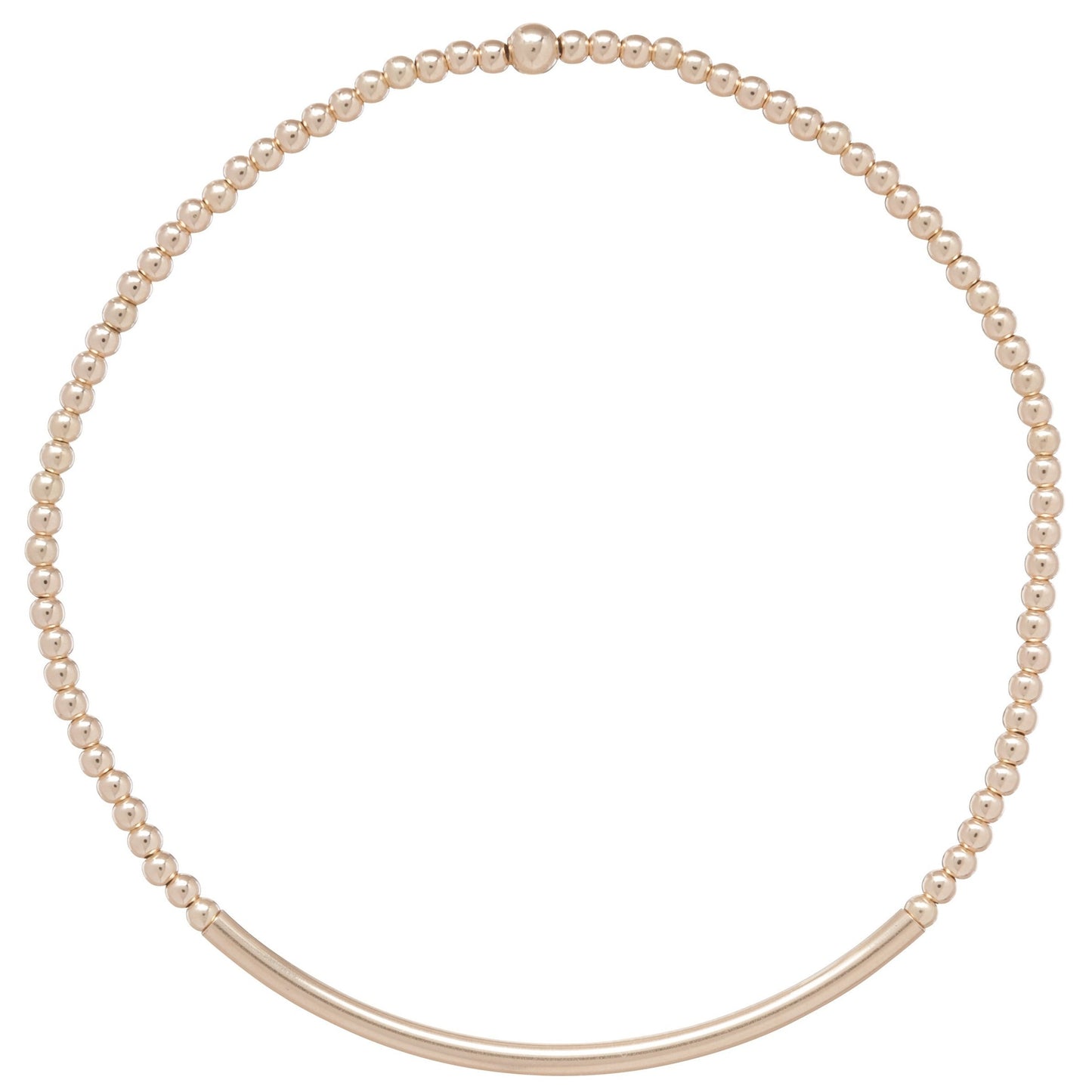 Enewton Classic Gold Bead Bracelet with Bliss Bar