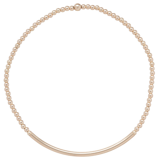 Enewton Classic Gold Bead Bracelet with Bliss Bar