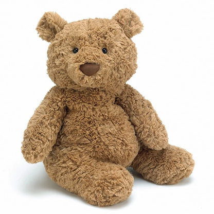 Brown Snuggly Bear with Small Brown Button Eyes and Triangle Brown Nose