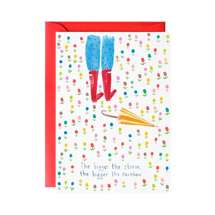 Big Beautiful Rainbow greeting card with lots of color