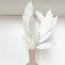 Load image into Gallery viewer, Beautiful white dry floral leaves in neutral vase
