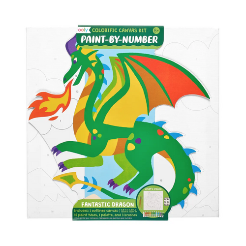Colorific Canvas Paint by Number Kit - Fantastic Dragon
