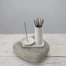 Load image into Gallery viewer, Cream Incense Dish &amp; Holder
