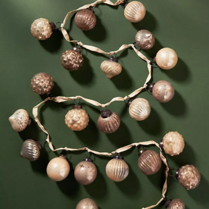72" Mercury Glass Ornament Garlands