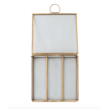 Load image into Gallery viewer, Brass &amp; Glass Square Display Box
