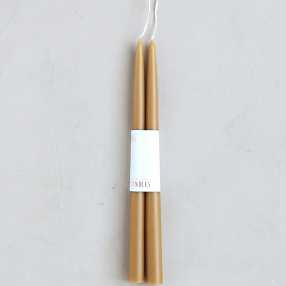 Dipped Taper Candles 12"- Miel
