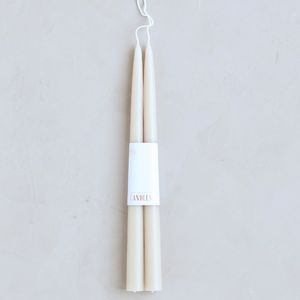 Dipped Taper Candles 12"- Parchment
