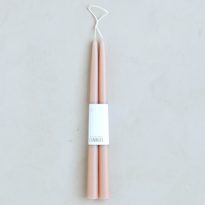 Dipped Taper Candles 12"- Petal