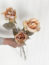 Load image into Gallery viewer, Golden Dry Holland Rose Faux Fake Artificial 
