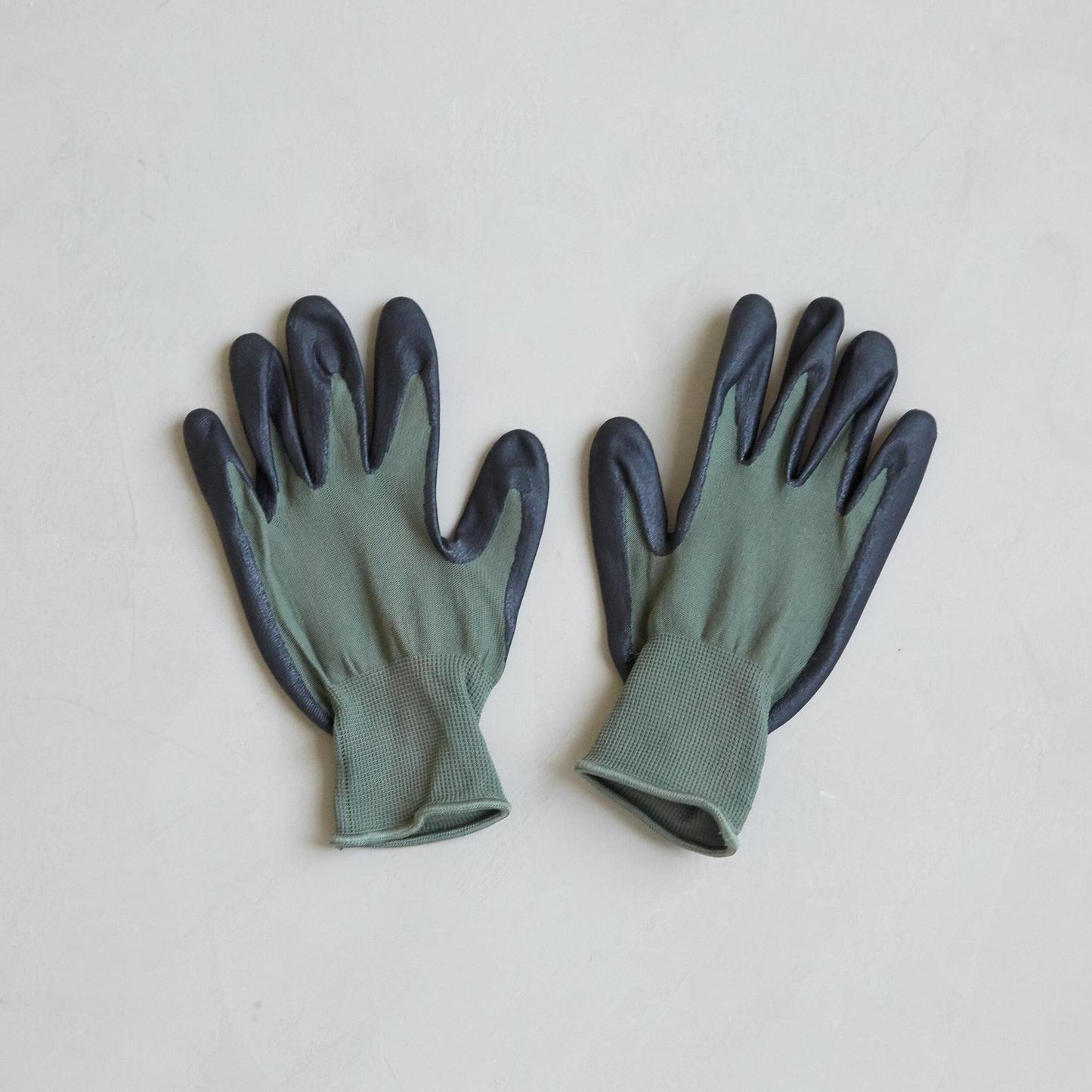 Stretchy Green and Black Rubber Garden Gloves