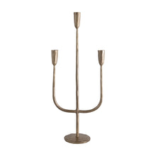 Load image into Gallery viewer, Brass 3 tier Candelabra
