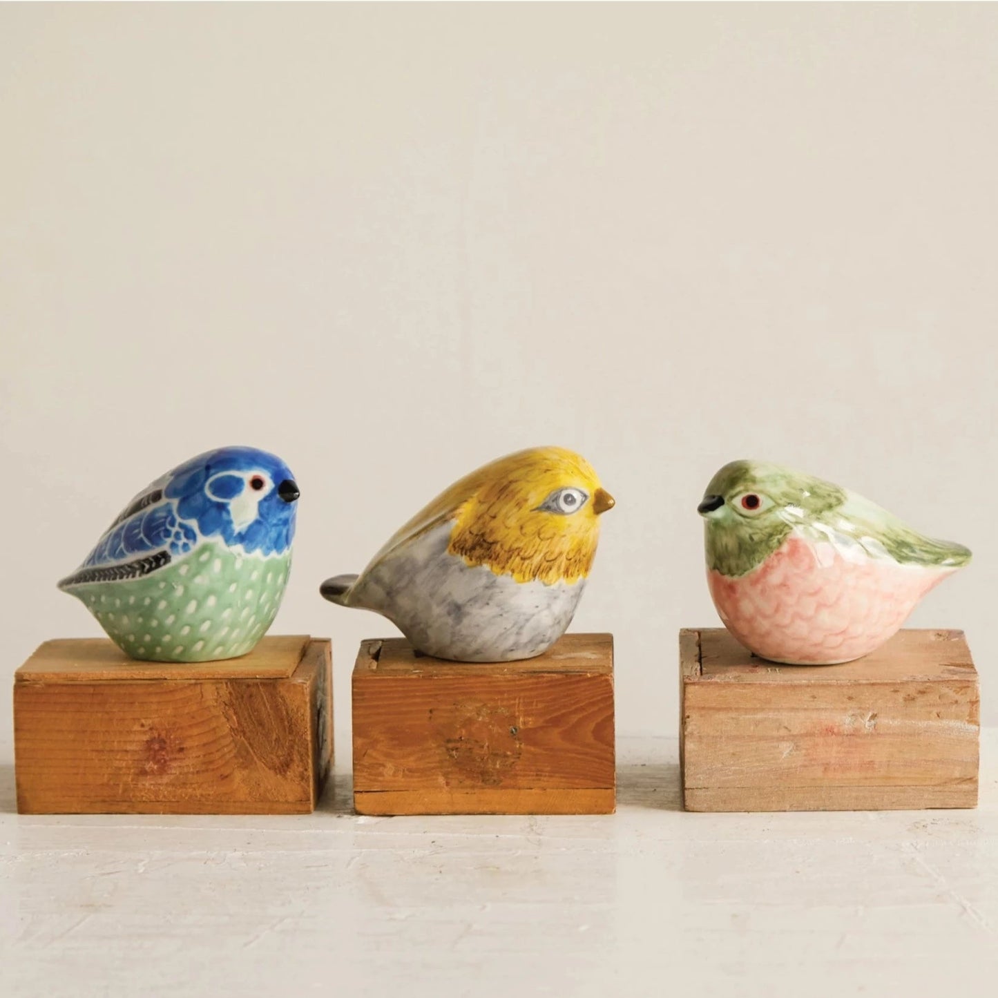 Hand Painted Bird Figures
