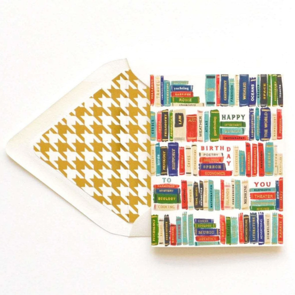 Happy Birthday Book Shelf Card
