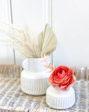 Load image into Gallery viewer, White Pleated Bud Vases
