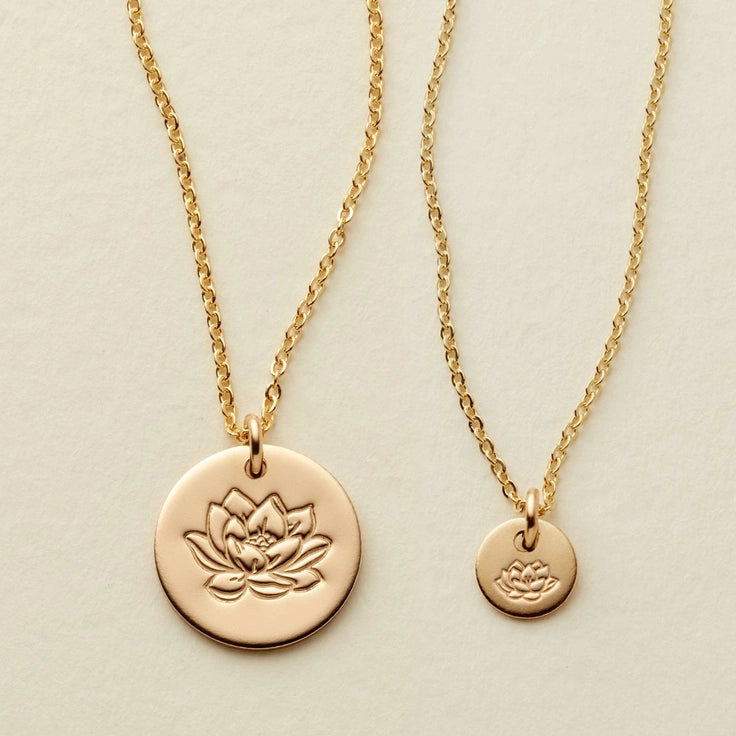 Gold Filled Birth Flower Necklaces