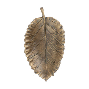 Antique Brass Finish Leaf Tray
