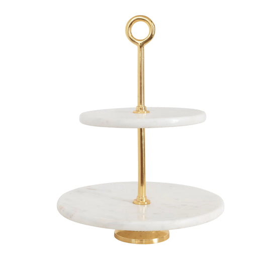 Bette 2-Tier Marble Serving.   Tray