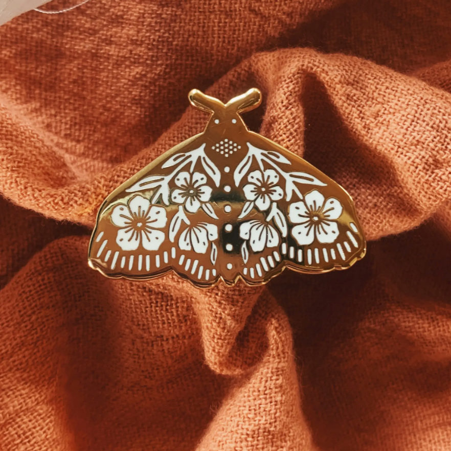 Moth Enamel Pin For Insect Lovers