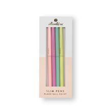 Load image into Gallery viewer, Boxed Matte Pink, Blush, Green, and Yellow pen set
