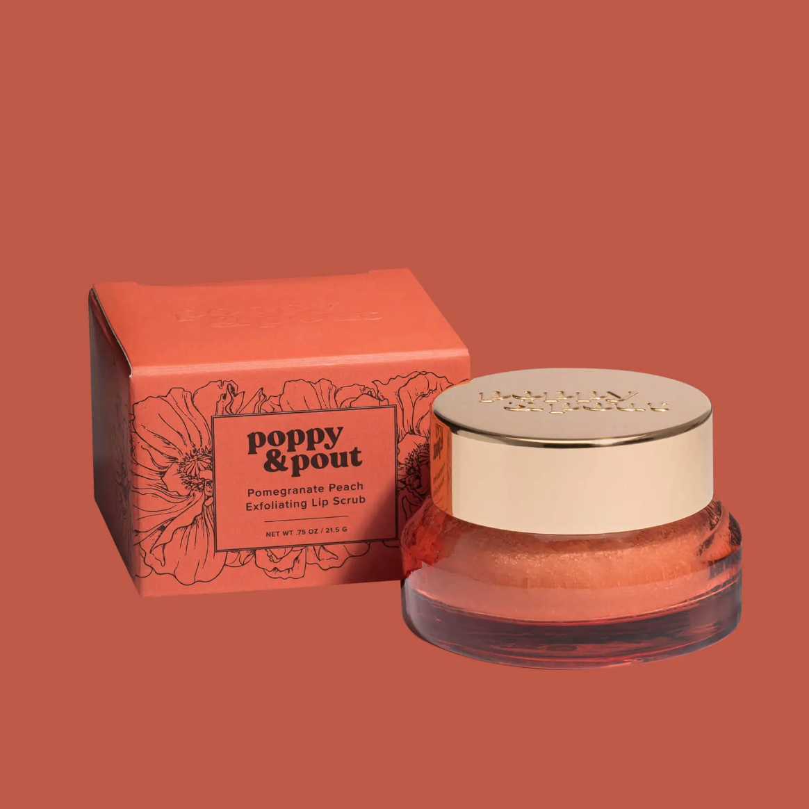 Poppy & Pout Pomegranate Peach Lip Scrub