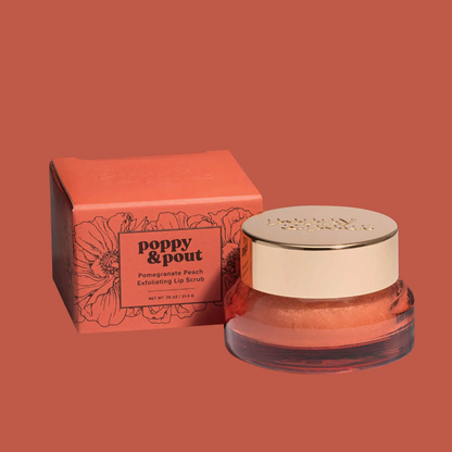 Poppy & Pout Pomegranate Peach Lip Scrub