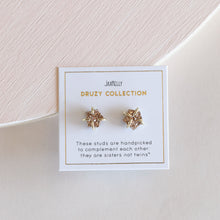 Load image into Gallery viewer, Champagne Druzy Stud Earrings
