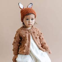Load image into Gallery viewer, Rusty Fox Hand Knit Hat on Girl Toddler
