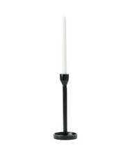 Load image into Gallery viewer, Black Taper Candle Holder with White taper
