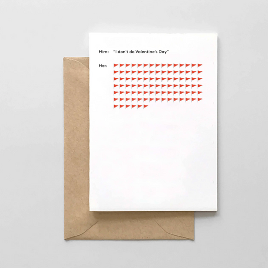 Valentine's Day Red Flag Card