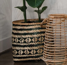 Load image into Gallery viewer, Ziggy Hand-Woven Pattern Bamboo Baskets
