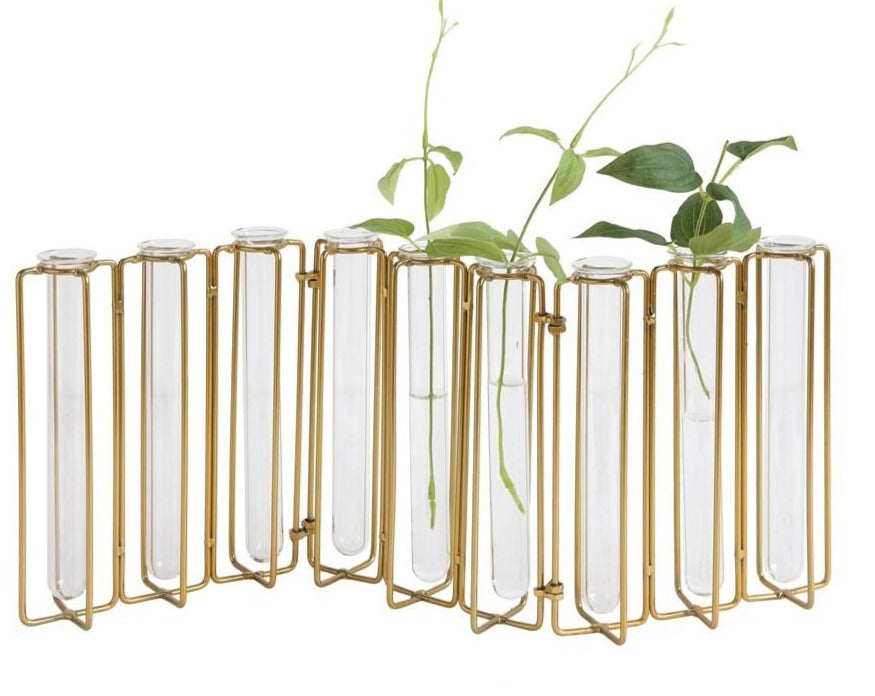 Gold Test Tube Vase set 