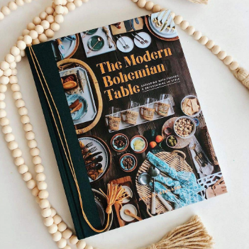 The Modern Bohemian Table Book Cover with eclectic table scape 