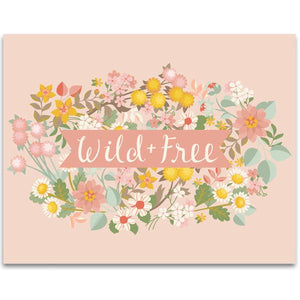 Wild + Free Floral Print