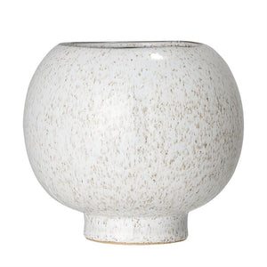 Round Speckled Stoneware Pot
