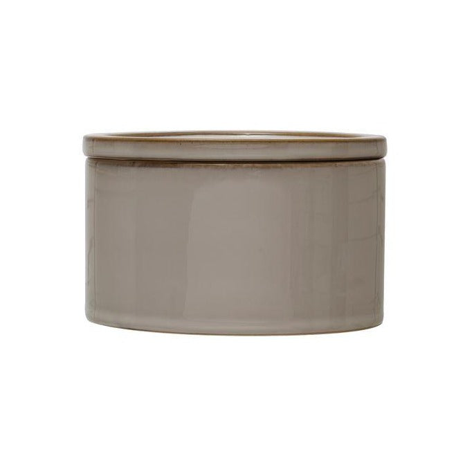 Cream Ceramic Bowl with Lid