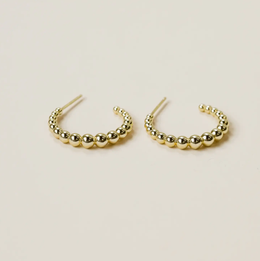 Gold Ball Hoops Large