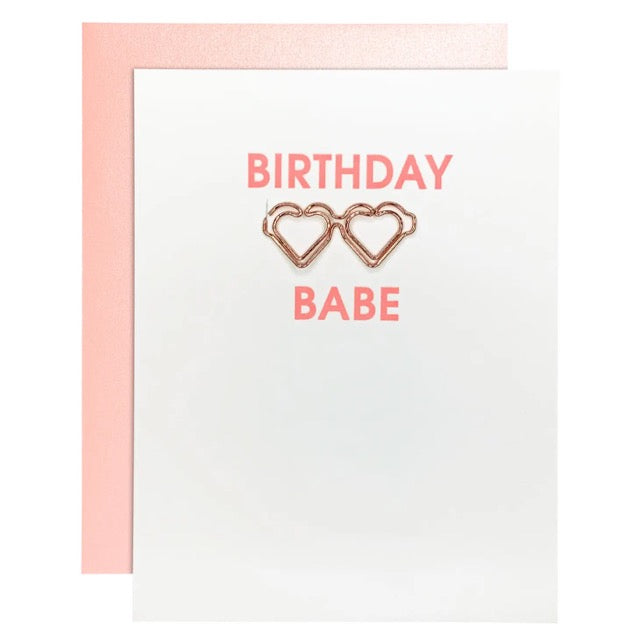 Birthday Babe Sunnies Paper Clip Card