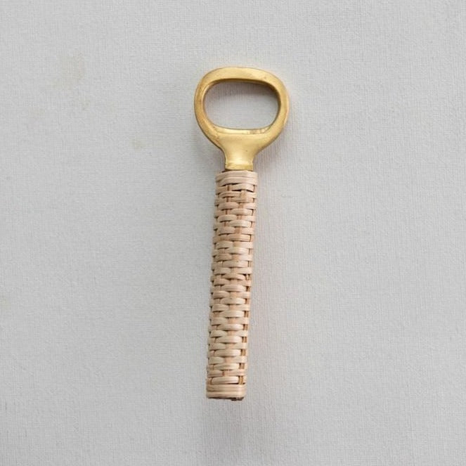 Brass and Bamboo Bottle Opener