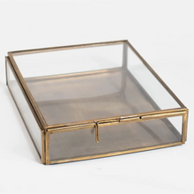 Load image into Gallery viewer, Antiqued Brass Keepsake Box

