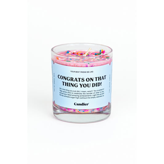 "Congrats On the Thing you Did!" Candle