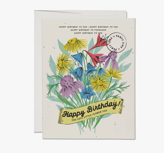 Cute Little Flower Birthday Card