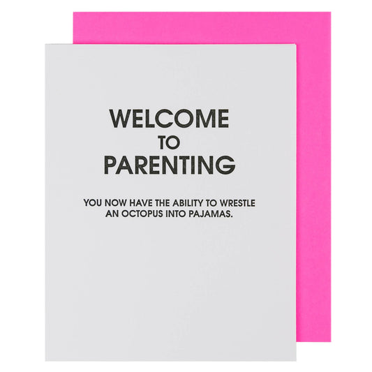 Welcome To Parenting Octopus Pajamas Card