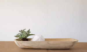 Decorative Paulownia Wood Bowl on table