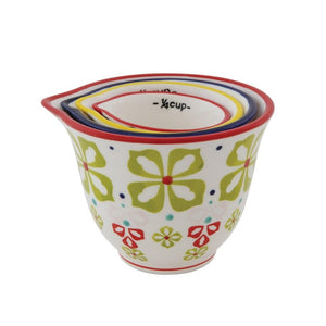 Flora Hand-Painted Measuring Cups