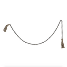 Load image into Gallery viewer, Grey Beaded Garland with Tassels
